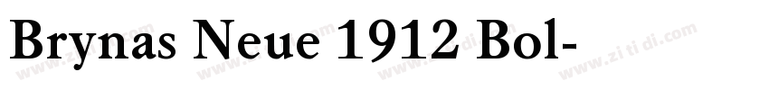 Brynas Neue 1912 Bol字体转换
